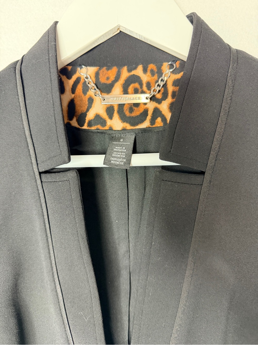 White House Black Market Black Blazer Jacket Size 6 One Button Front - Picture 3 of 8